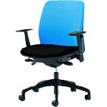 【別途貨物輸送あり】足し加える（PLUS） ６５２１４６）事務イス カイル ＫＤ－ＨＬ６７ＳＬ ＬＢ／ＢＫ 【品番：KD-HL67SL LB/BK】