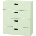 【別途送料あり】プラス（PLUS）　６１５９６６）ＬＸ－５　ラテラル保管庫４段　Ｌ５－Ａ１０５Ｈ－４　ＬＧＹ　【品番：L5-A105H-4 LGY】