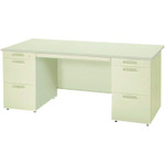 【別途送料あり】プラス（PLUS）　６７００３８）ＬＡ　両袖机　ＬＡ－１６７Ａ－３３　ＬＧＹ／ＬＧＹ　【品番：LA-167A-33 L/L】