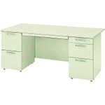 【別途送料あり】プラス（PLUS） ６７００２６）ＬＡ 両袖机 ＬＡ－１６８Ｄ－３２ ＬＧＹ／ＬＧＹ 【品番：LA-168D-32 L/L】