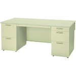 【別途送料あり】プラス（PLUS）　６７０７１３）ＬＡ　両袖机　ＬＡ－Ｗ１６７Ｄ－３２　ＬＧＹ／ＬＧＹ　【品番：LA-W167D-32 L/L】