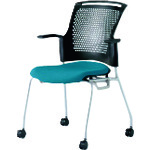 【別途送料あり】プラス（PLUS）　６２９５５４）会議イス　チェダーＣ　ＭＢ&minus;Ｗ６３ＳＨ　ＳＢＬ　【品番：MB-W63SH SBL】｜住設プロ　店