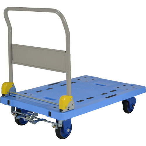 【別途送料あり】上杉輸送機製作所 プラフレッシュカー折りたたみハンドルフットパーキング付 ７８５×６００ 【品番：PF-S301C-P】