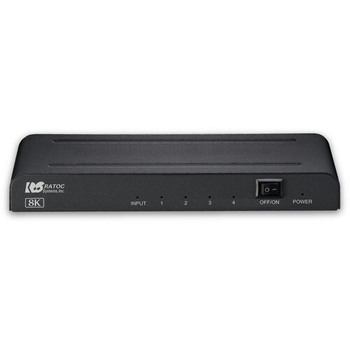 ラトックシステム ８Ｋ相応う１インプット４最終生産物ＨＤＭＩ分かち合う器 【品番：RS-HDSP4-8K】