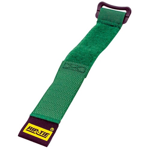 RIP-TIE ケーブルラップバックル 25.4mmX228.6mm 100本入 緑 【品番:HB-09-100-GN】