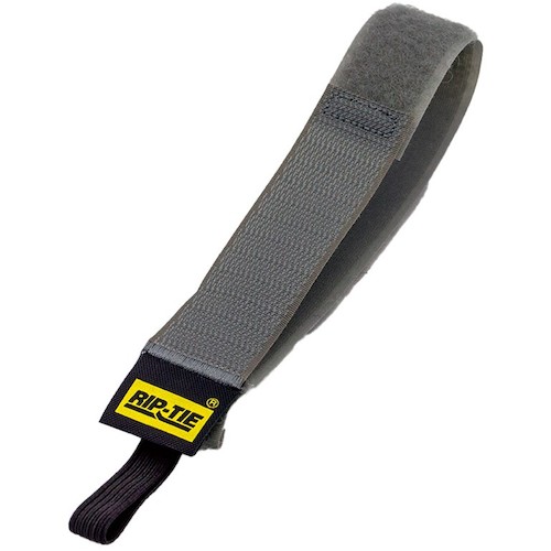 RIP-TIE　ケーブルラップゴムひも　２５．４ｍｍＸ４５７．２ｍｍ　１００本入　灰　【品番：HE-18-100-GY】