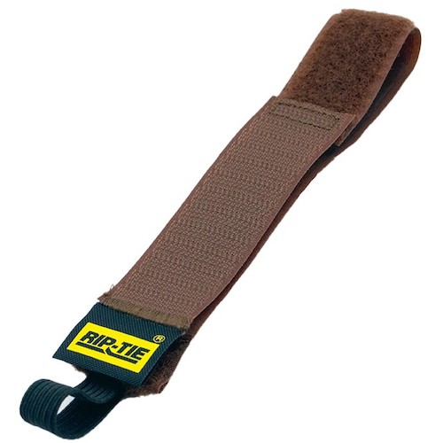 RIP-TIE ケーブルラップゴム吊りひも ２５．４粍Ｘ６０９．６粍 １００本入 茶 【品番：HE-24-100-BN】