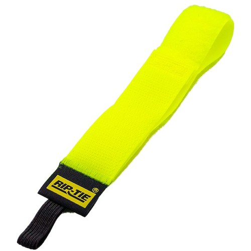 RIP-TIE ケーブルラップゴム吊りひも ２５．４粍Ｘ６０９．６粍 １００本入 ネオン黄色 【品番：HE-24-100-NY】