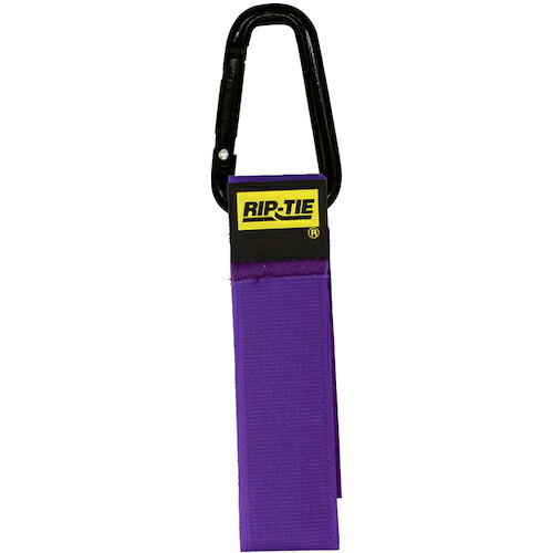 RIP-TIE ケーブルキャリアー(三角カラビナ・黒) 25.4mmX228.6mm 50本入 紫 【品番:J-B9-T50-V】