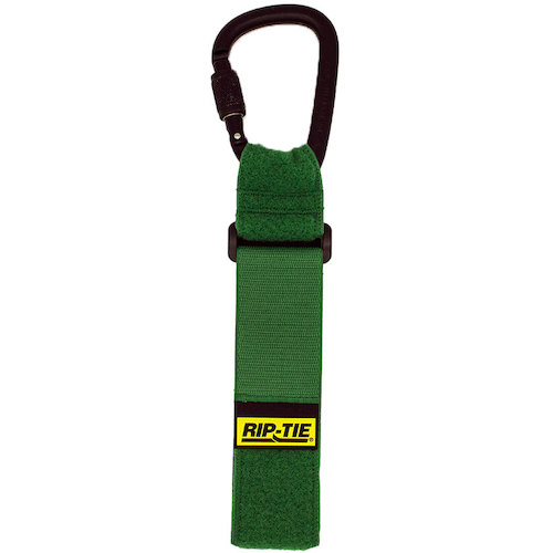 【別途送料あり】RIP-TIE　ケーブルキャリアー（安全環付きカラビナ）　５０．８ｍｍＸ５０８ｍｍ　５０本入　緑　【品番：JP-20-E50-GN】