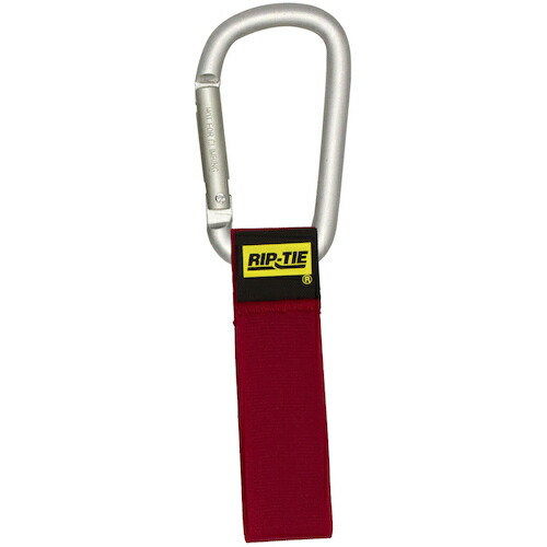 RIP-TIE 有線テレビ履歴（カラビナ８ｃｍ・銀） ２５．４粍Ｘ２２８．６粍 １０本入 赤 【品番：J-S9-C10-RD】