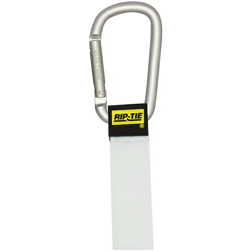RIP-TIE 有線テレビ履歴（カラビナ８ｃｍ・銀） ２５．４粍Ｘ２２８．６粍 １０本入 白 【品番：J-S9-C10-W】