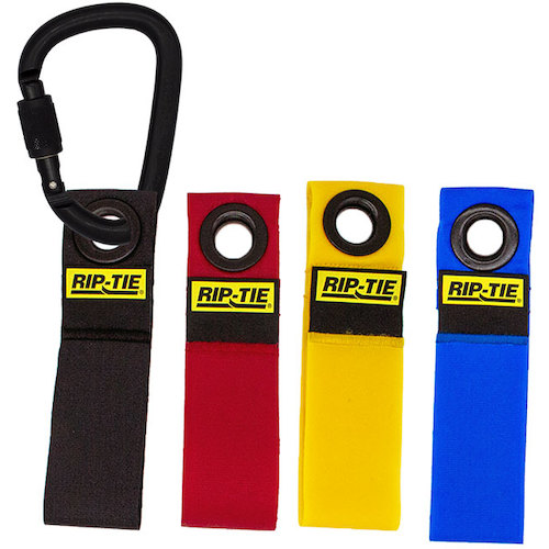 RIP-TIE　ケーブルキャリアーＬＧ　３８．１ｍｍＸ３０４．８ｍｍ　ストラップ４本＋安全環付カラビナ　虹　【品番：LGC-12-G04-RW】