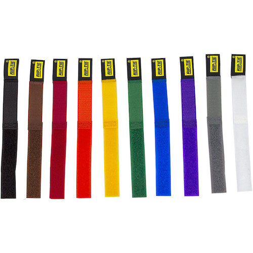 RIP-TIE　ケーブルラップ　１９．０５ｍｍＸ１５２．４ｍｍ　１００本入　虹　【品番：M-06-100-RW】