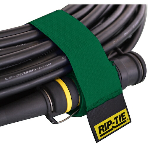 RIP-TIE　オプティカルラップ　ウェビング付き　３８ｍｍ×５５０ｍｍ　５０本入　緑　【品番：OPW-22-050-GN】