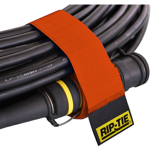 RIP-TIE　オプティカルラップ　ウェビング付き　３８ｍｍ×５５０ｍｍ　５０本入　オレンジ　【品番：OPW-22-050-O】
