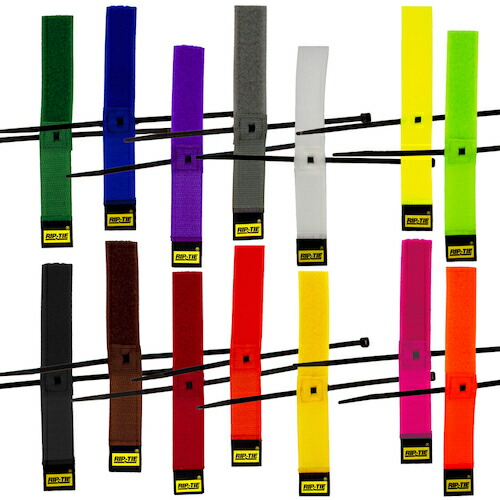 RIP-TIE ケーブルハンガー ２５．４ｍｍＸ５３３．４ｍｍ １０本入 虹 【品番：S-21-010-RW】