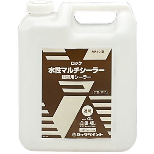 ロックペイント　建築用シーラー　ロック水性マルチシーラー　透明　４Ｌ　【4個】　【品番：H33115902】｜住設プロ　店