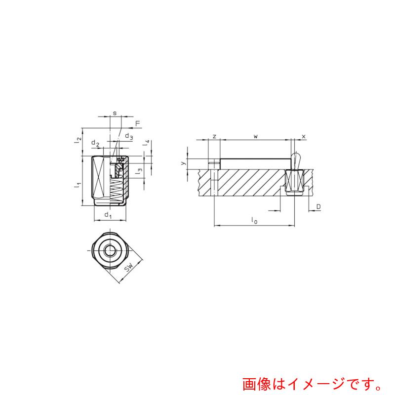 ロームヘルド・ハルダー ＨＡＬＤＥＲ 揺動パッド 堅牢さアロイさし入れる セレーションオネジ付 【品番：22730.0381】