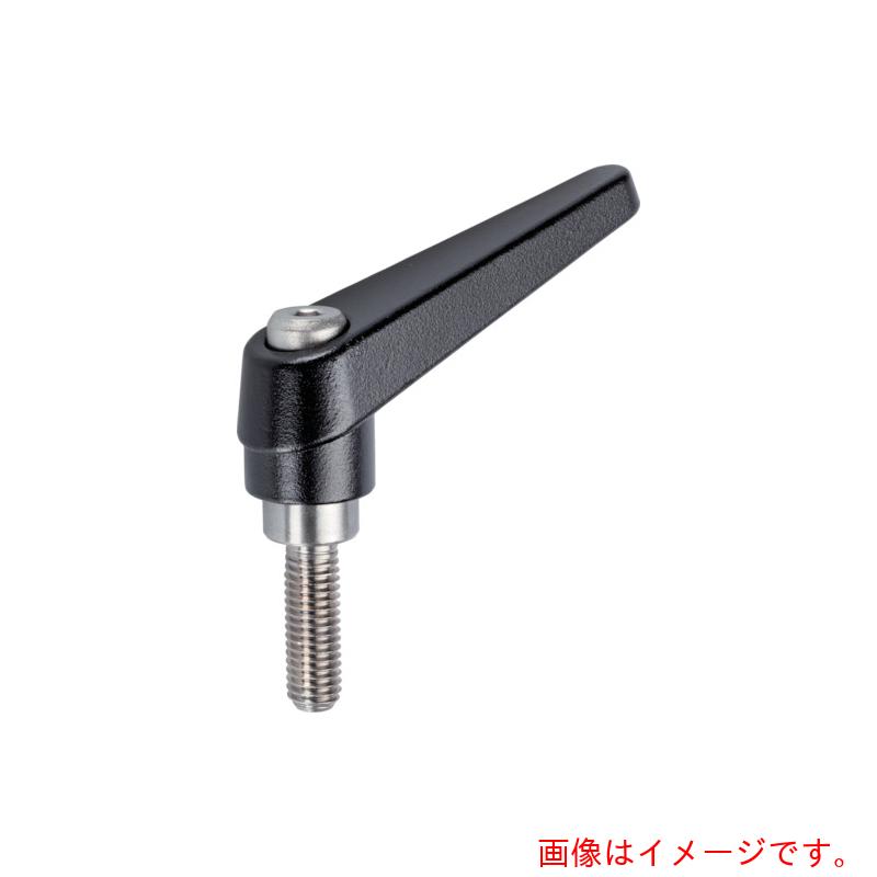 ロームヘルド・ハルダー ＨＡＬＤＥＲ 空間的関係自然調整付クランピングレバー オネジ付 黒 【品番：24390.0684】