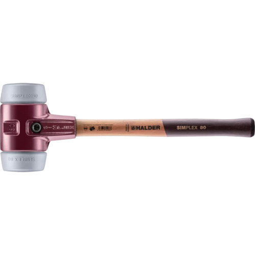 ロームヘルド・ハルダー　ＨＡＬＤＥＲ　ＳＩＭＰＬＥＸハンマー　ＴＰＥミディアム　鋳鉄製ハウジングと高級木製ハンドル　径８０ｍｍ　【品番：3003.080】