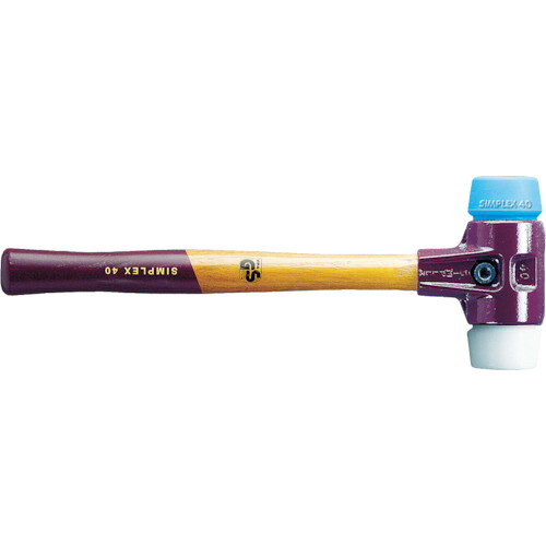 ロームヘルド・ハルダー ＨＡＬＤＥＲ シンプレックスハンマー ＴＰＥ（青）ポリエチレン（白）頭径６０粍 【品番：3017.060】