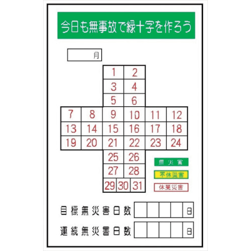仙台銘板 ＭＧ１８Ｂ 無不仕合わせ書きとどめる表 今日このごろも無事故で緑十字を作ろう 専用磁石付 【品番：4390182】