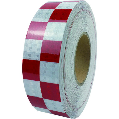 セーフラン安全用品（SAFERUN）　高輝度反射テープ　赤白格子　幅５０ｍｍ×５０ｍ　【品番：14367】 7,084円