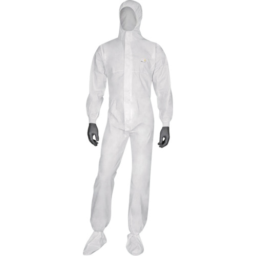 【別途送料あり】セーフラン安全用品（SAFERUN）　デルタプラス　ＤＴ１１７化学防護服　ＥＮ１０７３－２　Ｃｌａｓｓ－１　Ｍサイズ　【１ケース２０着】　【品番：D0077C-M】