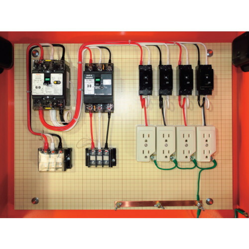 【別途送料あり】セフティー電気用品（SAFETY）　仮設電灯分電盤　ＭＬ６０－４０Ｎ１　主幹６０Ａ　４回路＋１回路・１端子台　【品番：ML60-40N1】