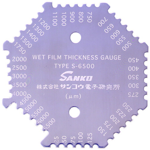 【メール便対応】サンコウ電子研究所（SANKO） ウエットフィルム膜厚計 【品番：S-6500】