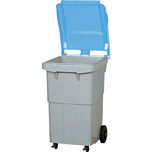 【別途貨物輸送あり】三甲（サンコー） 紙くずかご ＳＣＢ２００Ｐ ６２００００ ２００Ｌ 薄墨色／ともし火青碧 底部水抜き栓付 【品番：62000002GLBLS】
