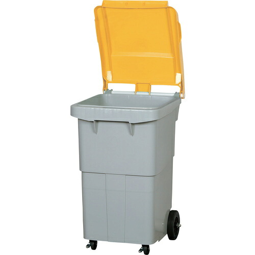 【別途貨物輸送あり】三甲（サンコー） 紙くずかご ＳＣＢ２００Ｐ ６２００００ ２００Ｌ 薄墨色／黄色 底部水抜き栓付 【品番：62000002GLYES】