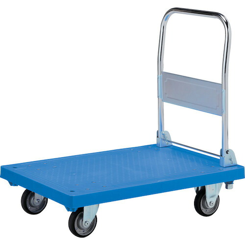 【別途送料あり】三甲（サンコー）　樹脂製運搬車　８０５４０８　ハンドカーＳＭ（折りたたみハンドルタイプ）ブルー　【品番：805408-02】