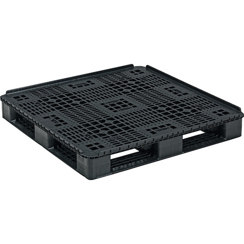 【別途送料あり】三甲（サンコー）　リサイクルプラスチックパレット　８１００４１　ＴＰ－１０４１０４Ｄ４　再生ブラック　【2個】　【品番：81004102BKRCP】 27,190円