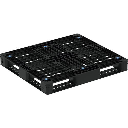 【別途貨物輸送あり】三甲（サンコー） リサイクルプラスチックパレット ８１００５３ Ｄ４－０９７１１０ 黒いこと 【品番：81005300BKRCP】