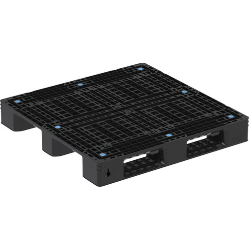 【別途貨物輸送あり】三甲（サンコー） リサイクルプラスチックパレット ８１２３２９ Ｄ４－１１１１－１８ 黒いこと 【品番：81232900BKRCP】