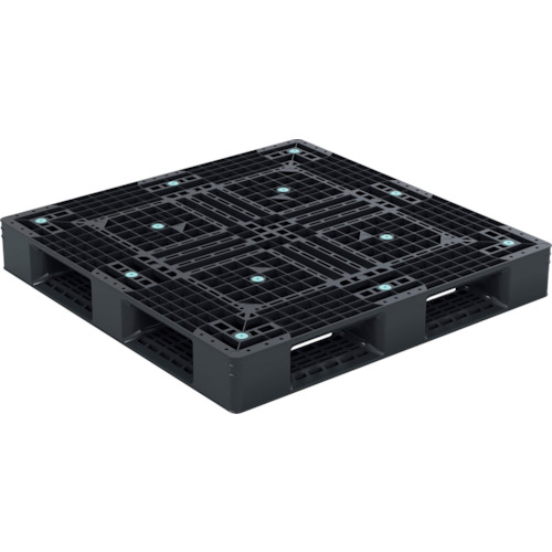 【別途貨物輸送あり】三甲（サンコー） リサイクルプラスチックパレット ８１２３３１ Ｄ４－１１１１－１６ 黒いこと 【品番：81233100BKRCP】