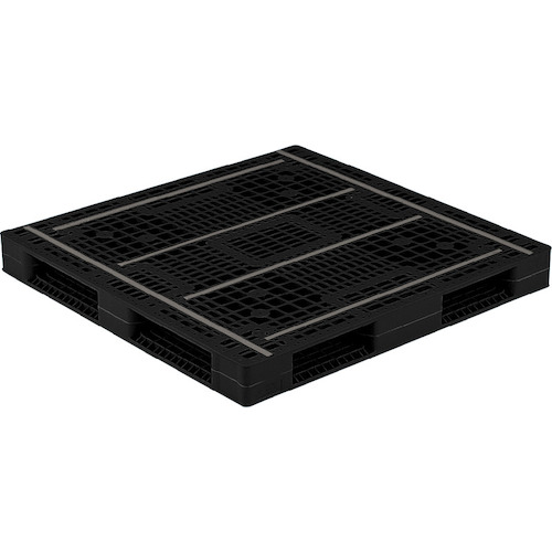 【別途送料あり】三甲（サンコー）　リサイクルプラスチックパレット　Ｒ４－１１２１１６再生ブラック　８１３０５４　【品番：81305401BKRCP】