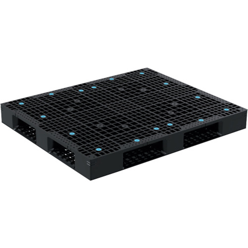 【別途貨物輸送あり】三甲（サンコー） リサイクルプラスチックパレット ８１３１０２ Ｄ４－１００１３２ 【品番：81310201BKRCP】
