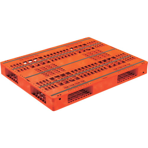 【別途送料あり】三甲（サンコー）　プラスチックパレット　８１３２０９　Ｒ４－１１１４Ｆ　オレンジ　【品番：81320901OR308】