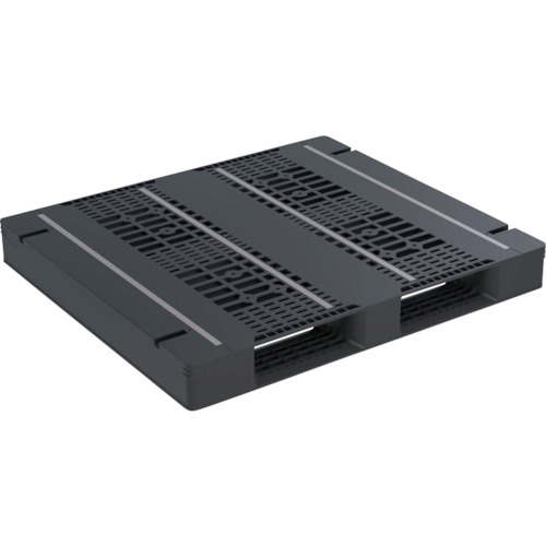 【別途送料あり】三甲（サンコー）　リサイクルプラスチックパレット　８１３７０３　Ｄ２－１１０１２５Ｆ－２　【品番：81370301BKRCP】