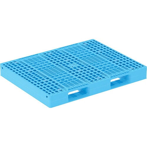 【別途送料あり】三甲（サンコー）　プラスチックパレット　８１５４３１　パレットＤ２－１１１４－６　ライトブルー　【品番：81543101BL510】