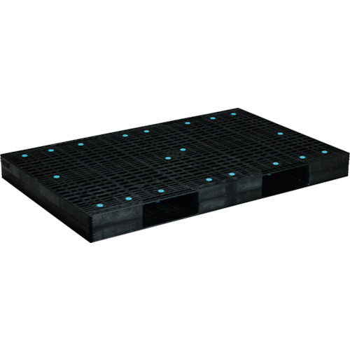 【別途貨物輸送あり】三甲（サンコー） リサイクルプラスチックパレット ８２００５２ Ｒ２－１１５１８０Ｆ 黒いこと 【品番：82005201BKRCP】