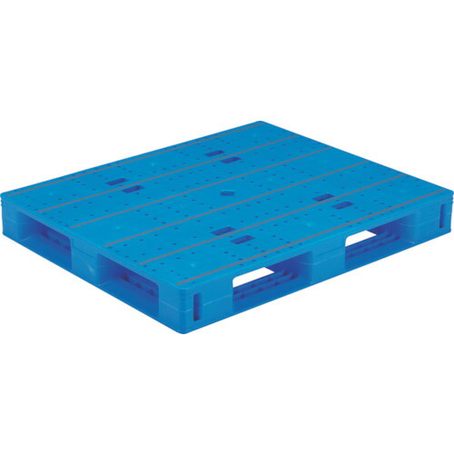 【別途送料あり】三甲（サンコー）　プラスチックパレット　８４００７５　ＬＸ－１０１２Ｄ４　ブルー　【品番：84007501BL503】