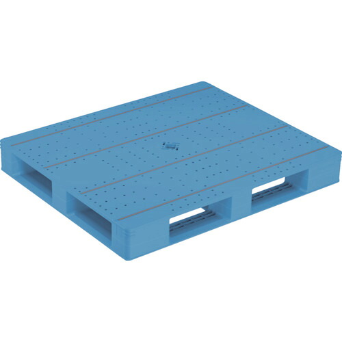 【別途送料あり】三甲（サンコー）　プラスチックパレット　８４０１４７　ＬＸ－１０２１２２Ｄ４　ブルー　【品番：84014701-BL503】