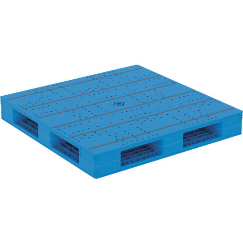 【別途送料あり】三甲（サンコー）　プラスチックパレット　８４０１５５　ＬＸ－１１１１Ｒ４－８　ブルー　【品番：84015501BL503】