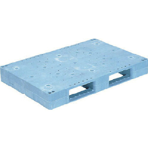 【別途送料あり】三甲（サンコー）　プラスチックパレット　８０８８０５　Ｄ２－８１２Ｆ（突起無し）　青　【品番：D2-812F】