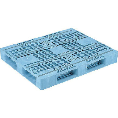 【別途送料あり】三甲（サンコー）　プラスチックパレット　８１２０７３　Ｄ４－１０１２Ｆ－３（ＰＥ）　青　【品番：D4-1012F3】 27,563円