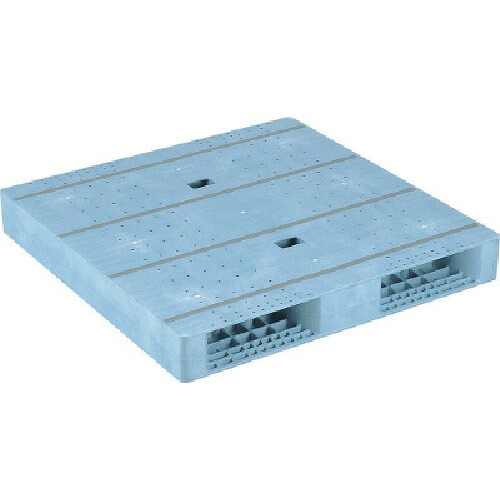 【別途送料あり】三甲（サンコー）　プラスチックパレット　８１２１８６　Ｒ２－１１１１Ｆ－４　青　【品番：R2-1111F4】